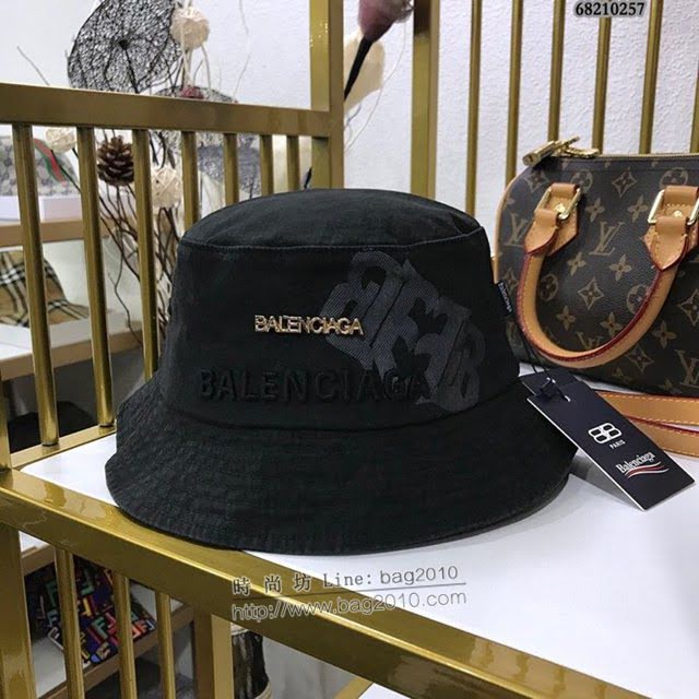 Balenciaga男女同款帽子 巴黎世家2021新款長標簡約風漁夫帽遮陽帽  mm1436